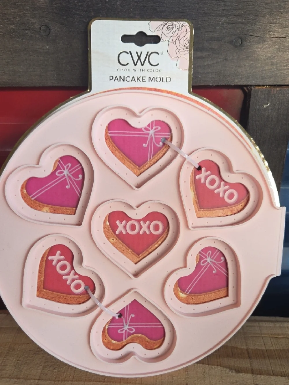 CWC Pink Heart Silicone Mold with Pink Cherry Cocktail Stirrers